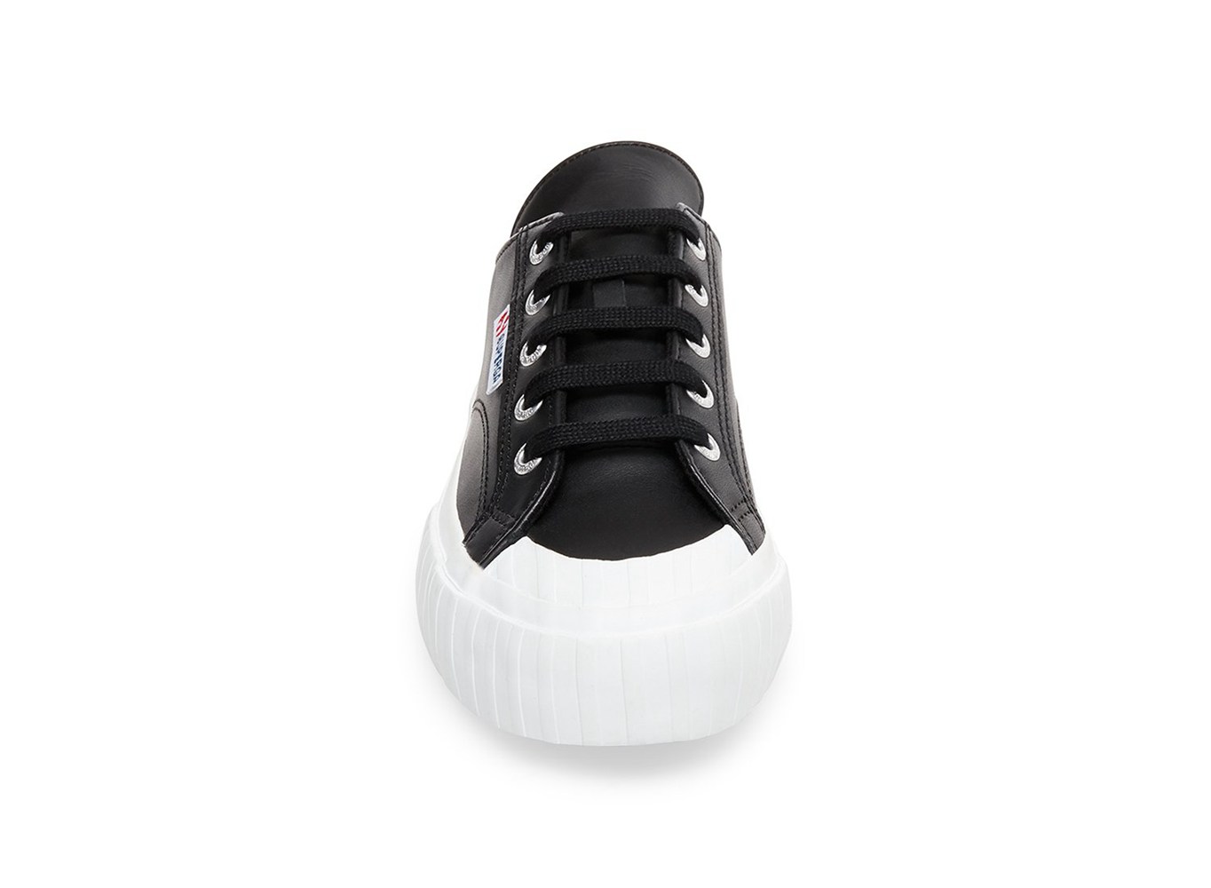 Zapatillas Superga Mujer Negras - 2630 Cownappau Cuero - 671590HOW